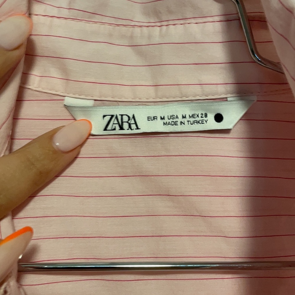 Zara Pink Button-Down Shirt - Picture 3 of 5